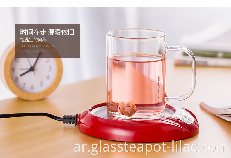 عينة مجانية من Lilac 430 مللي / 450 مللي مجموعة أكواب زجاجية شفافة مخصصة مخصصة للمياه / القهوة / كوب المقهى وتازاس / كوب الشاي مع الشعار